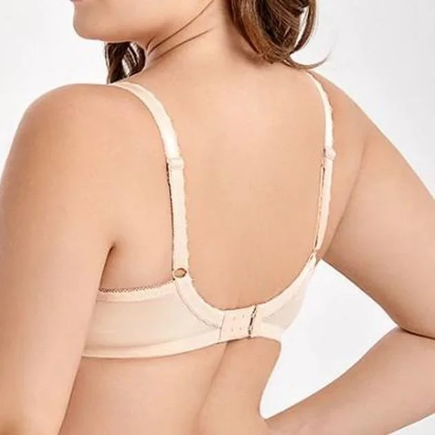 wireless mastectomy bra with soft cupsLarge Cup Non-Padded Lace Beige Balconette Bra