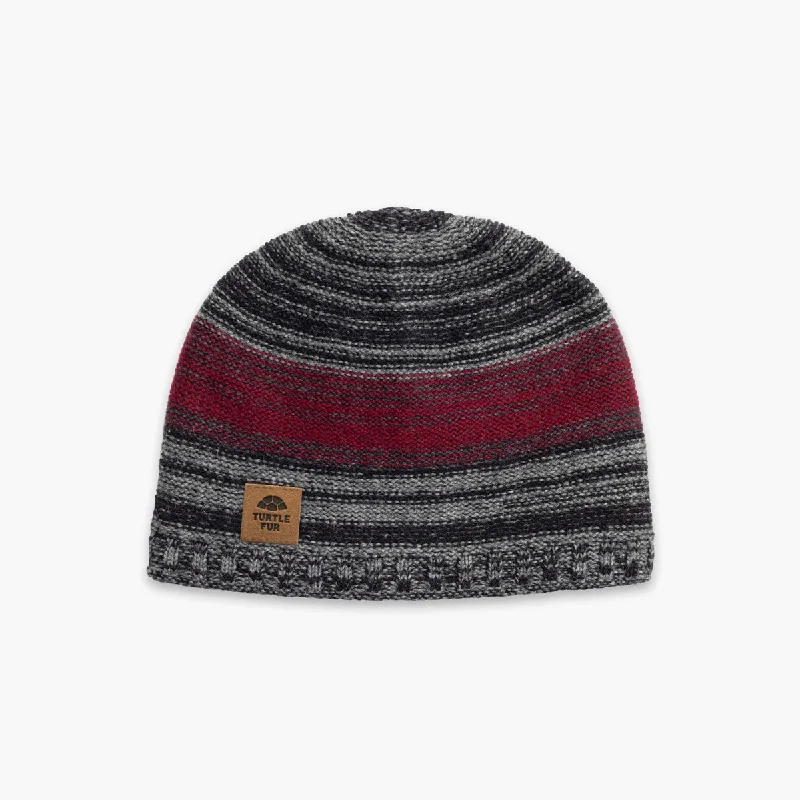 stylish fedoras with leather bands and buckles for a rugged lookLambswool Rufus Beanie - Carbon