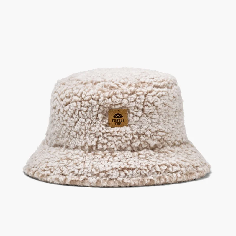 cozy knitted beanie hats with cables and patternsComfort Lush Stomp Bucket Hat - Natural