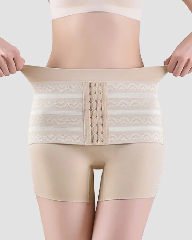 lightweight shapewear for warm weatherMittelhoher Po-Lifter Doppellagige Bauchkontrolle Shapewear Shorts Mit Hakengürtel