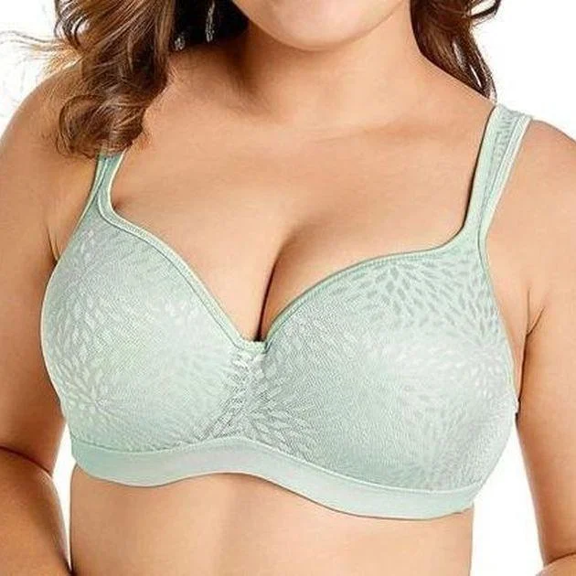 seamless bra with underwire supportFoam Contour Jacquard Light Cyan Bra