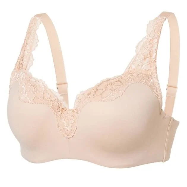 sheer lace braSmooth Lace Full Coverage T-Shirt Beige Bra