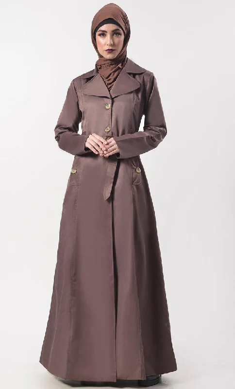 Women's Coats with SleevesModest Warm Full Length Jacket With Pockets