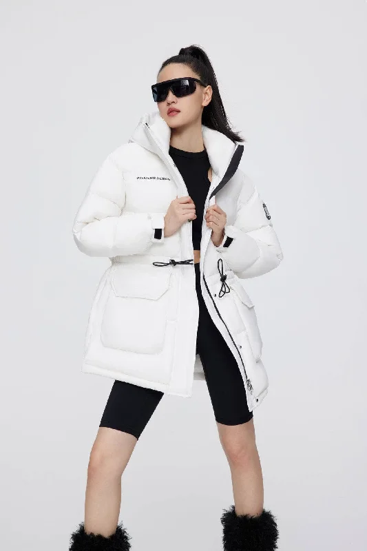 Women's Quilted CoatsWaist Drawstring Jacket