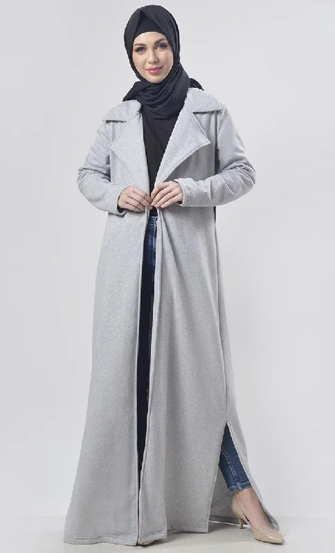 Women's Coats with Fur Trimmed ButtonsWinter Fleece Modest Length Jacket