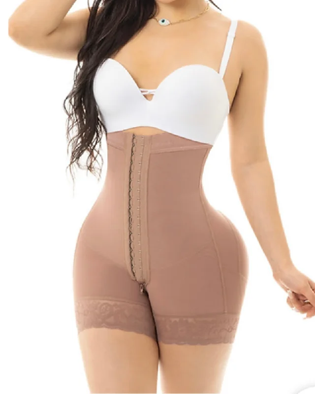 full-body suit with built-in bra and panties for easeBody Shaper-Shorts zur Verbesserung des Gesäßes mit hohem Bund und Haken und Öse