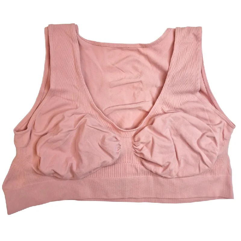 backless bra with invisible strapsCinderella Plus-Size Seamless Bralette in Pink