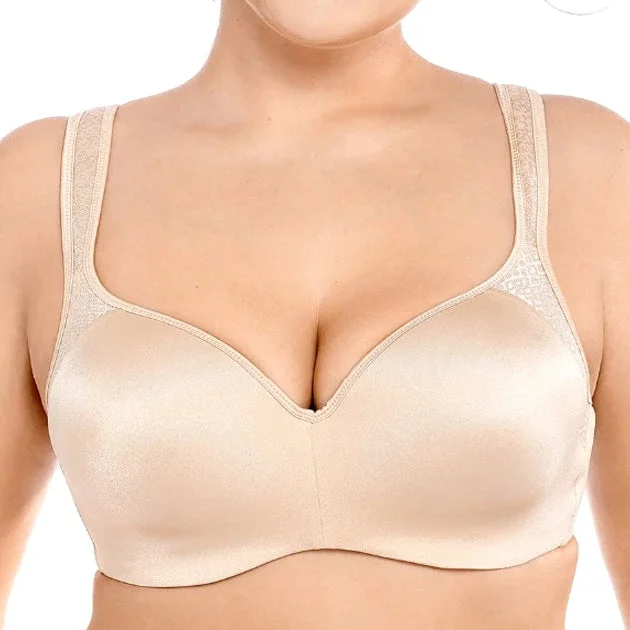 plus-size underwire bra with padded cupsLightly Padded Seamless Beige Balconette Bra