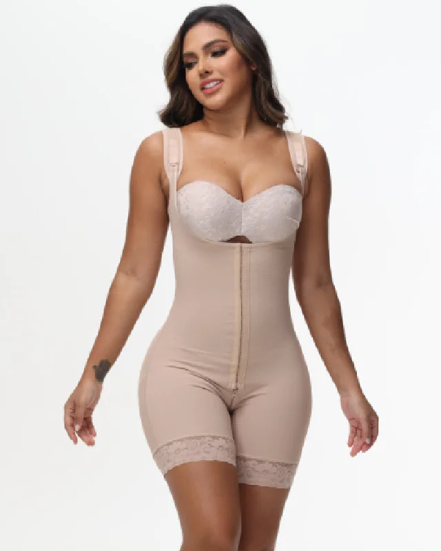 firm-control shapewear for bodycon dressesDamen Fajas Colombianas Stage 2 offenem Busen Hoher Kompression Shapewear Body