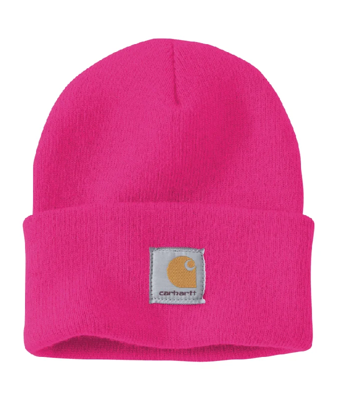 hats with built-in fans for hot weatherKnit Cuffed Beanie - Pink Glow