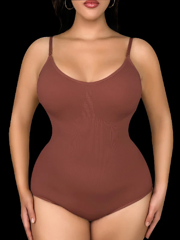 seamless body brief for smoothing under tight-fitting clothesSeamless Tummy Control Hip Lifting Bodysuit Shapewear