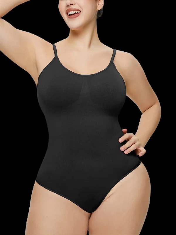 seamless shapewear for sensitive skinSlim Fit Seamless Tummy Control Thong Bodysuit Shapewear