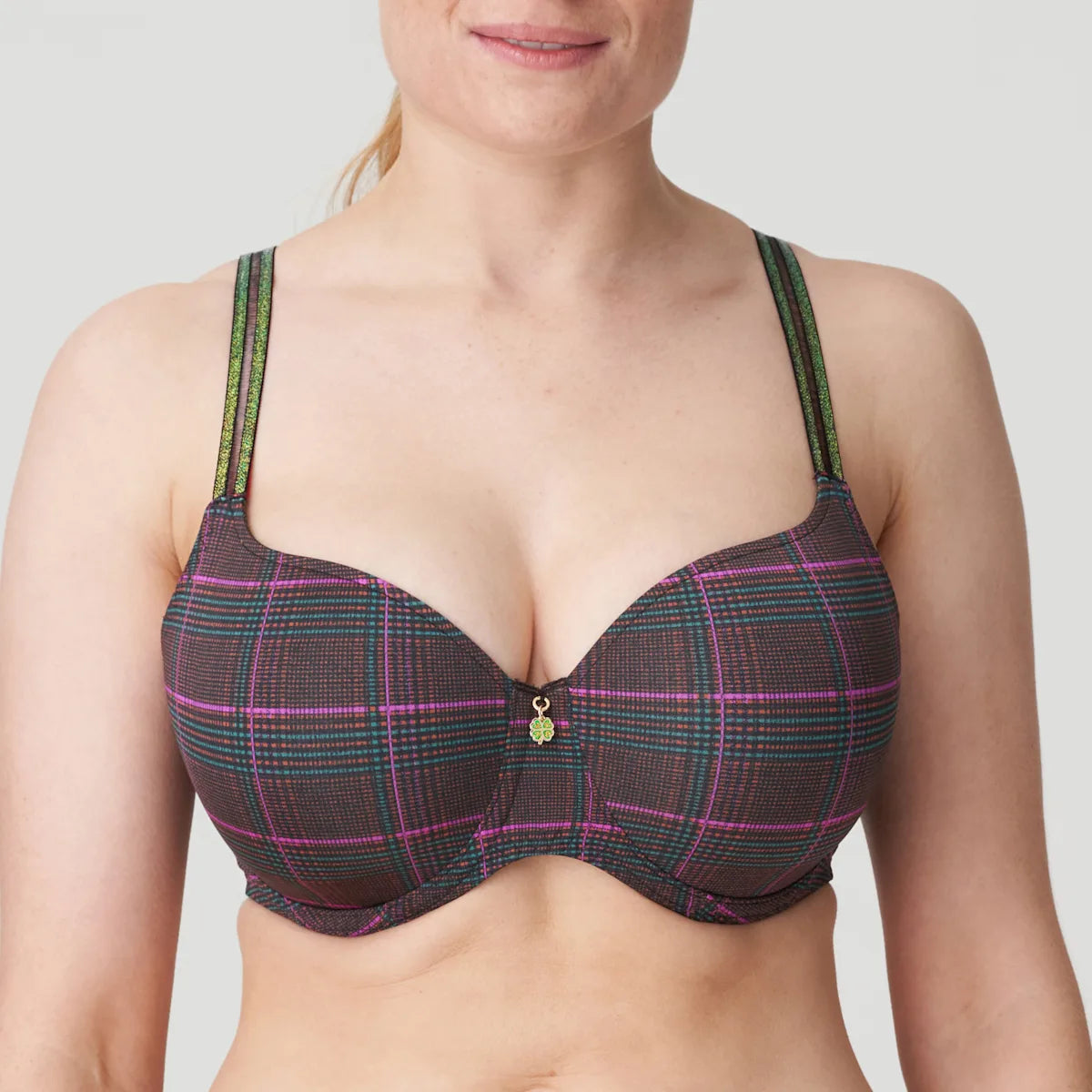 plus-size smoothing bra for dressesPrima Donna Twist hartvorm mousse bh - Princes Bay 0242320 - Italian Check