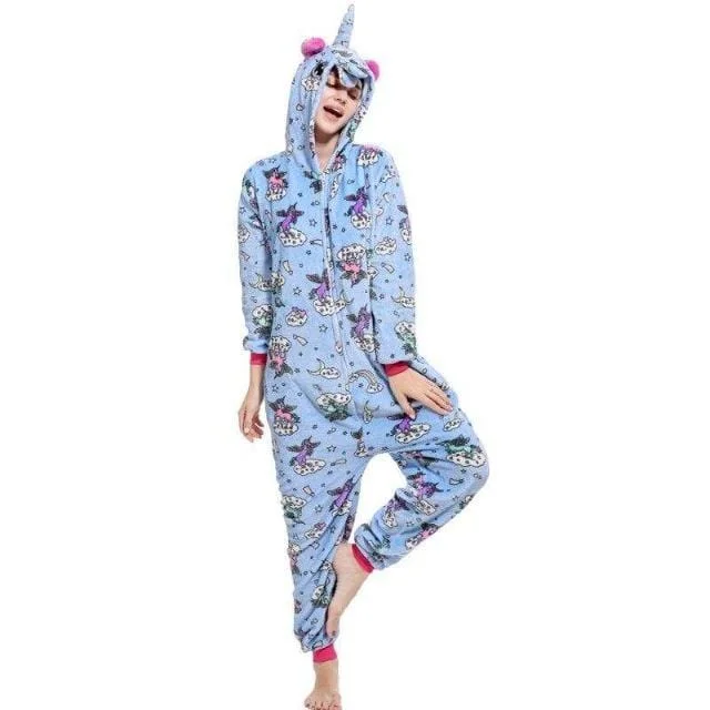 women's pajamas made from organic cottonPyjama Licorne Femme<br> MOTIF LICORNE