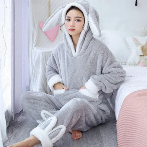 women's pajamas with a relaxed, casual vibePyjama Pilou Pilou Femme <br> LAPIN GRIS