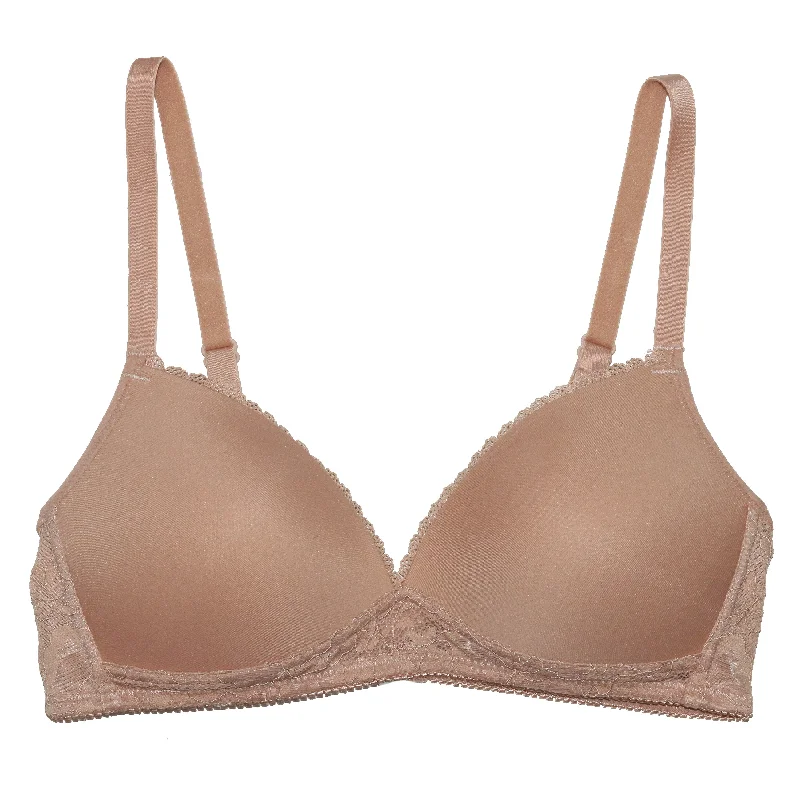 padded plunge sports braTriumph Endearing Lace Wire-Free Bra 90007