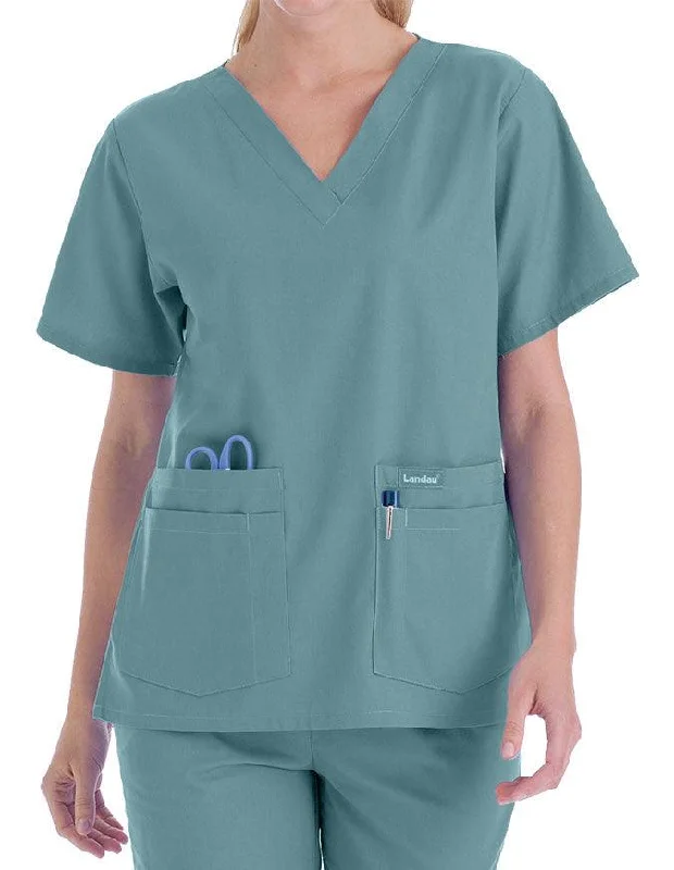 Women's Coats with ZipperLandau 27.25 Inch Women's V-Neck Nurse Scrub Top