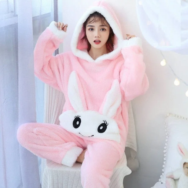 women's pajamas for all-season comfortPyjama Pilou Pilou Femme <br> LAPIN ROSE