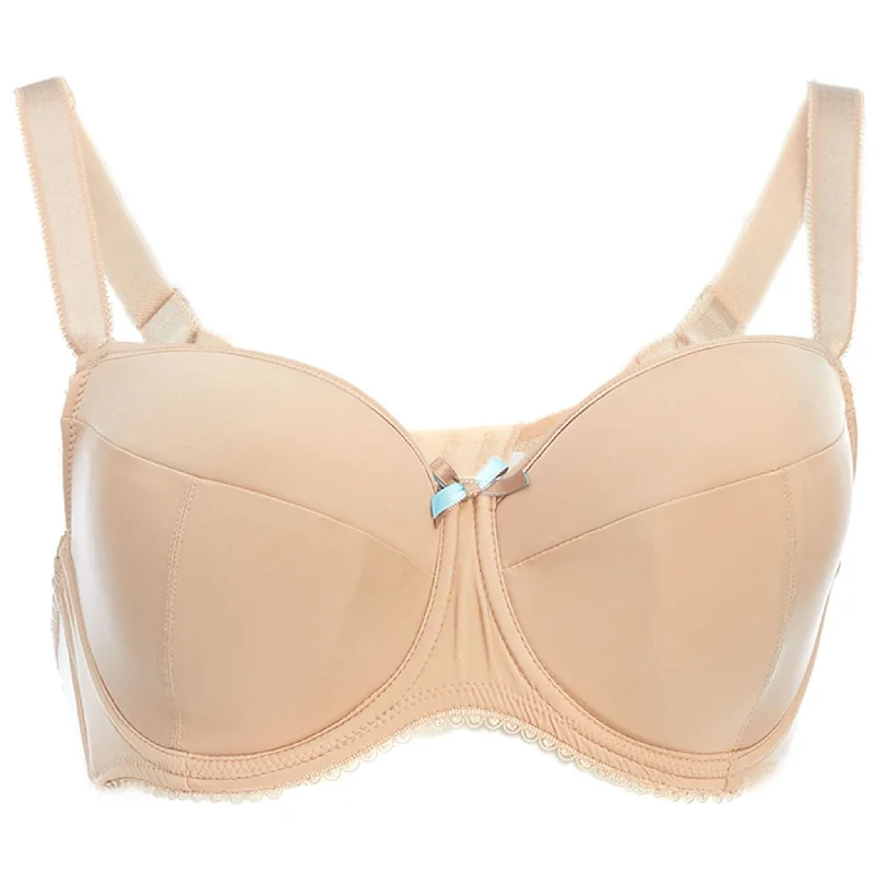 plus-size wireless racerback braRio Padded T-shirt Bra in Nude