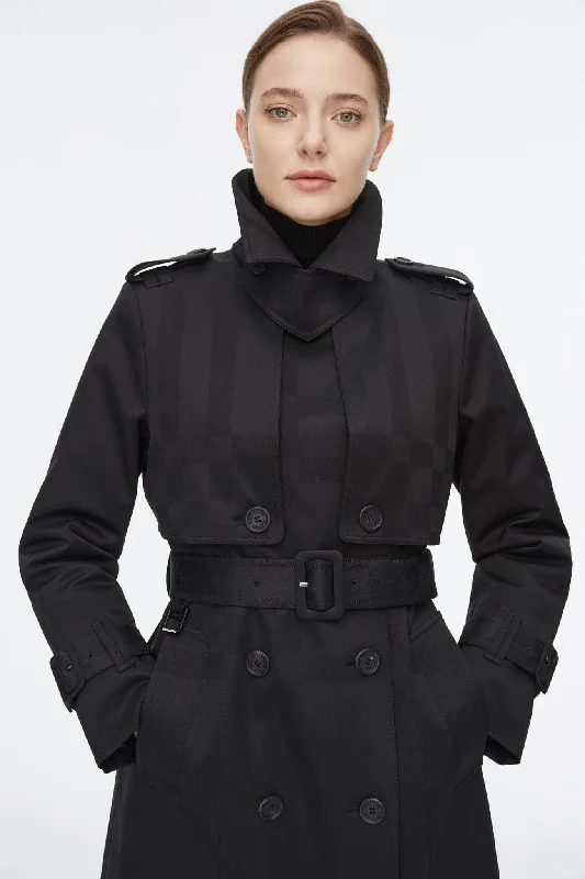 Women's Coats with Fur Trimmed BeltFull Length Goose Down Trench