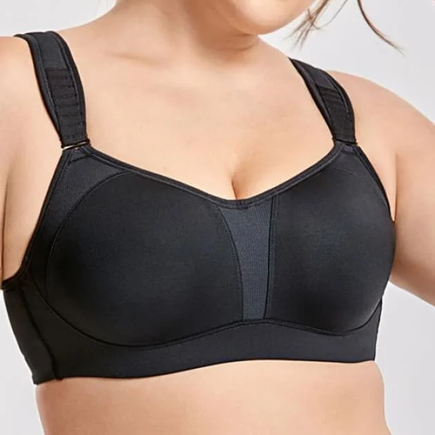 wireless maternity braHigh Impact Bounce Control Black Sports Bra