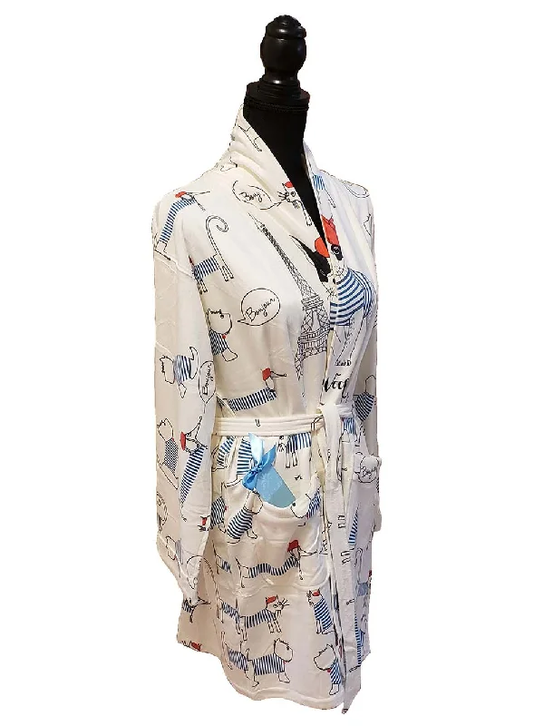 women's pajamas for those who value qualityLe Woof Short Robe-Wrap-Up VIP