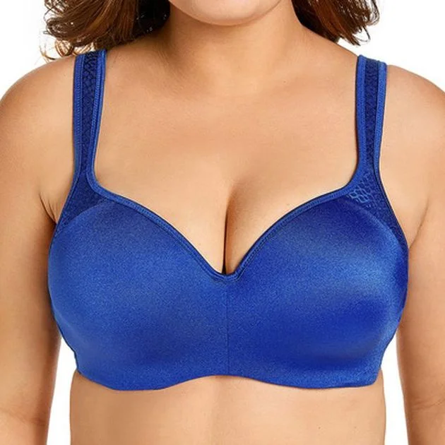 seamless nursing bra with easy-access clipsLightly Padded Seamless DarkBlue Balconette Bra