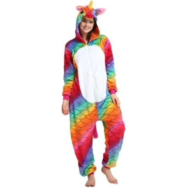 plus-size women's pajama pantsPyjama Licorne Femme  <br> MULTICOLORE