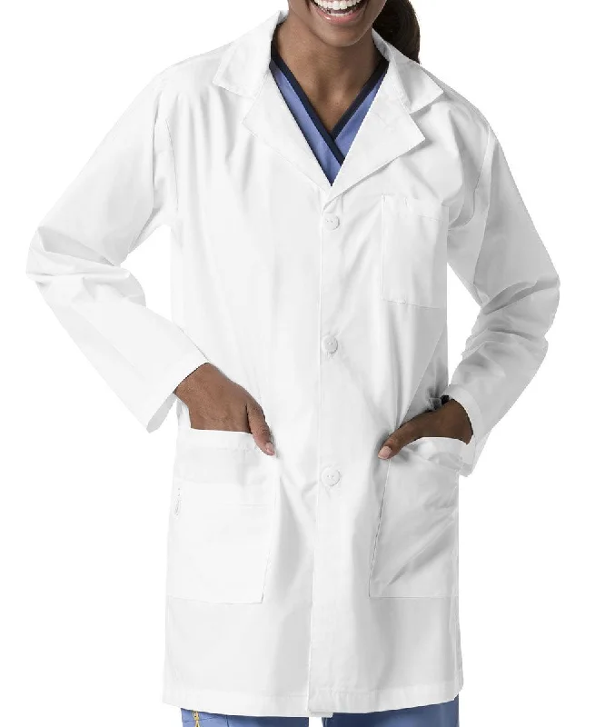 Women's Coats with Fur Trimmed ZipperWonderwink 33.5 Inch Unisex Six Pockets Lab Coat