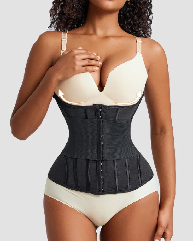 open-bust waist trainer with lace overlay for eleganceKorsett Für Damen Bauchweg Mesh Atmungsaktives Sport Taillentrainer Mit Abnehmbarem Gürtel