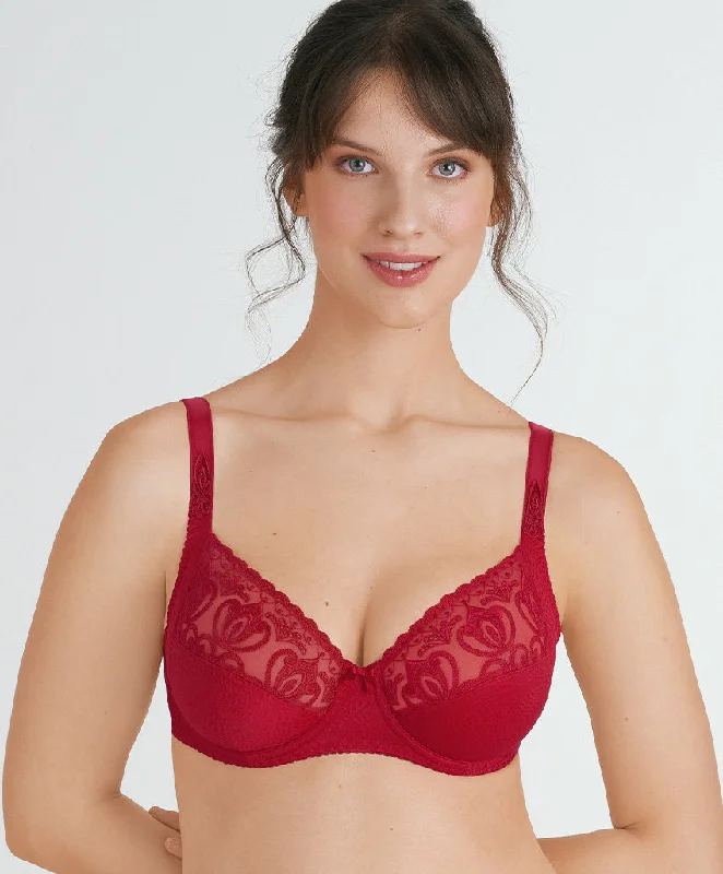 plus-size full-bust braFelina beugel BH - Serenada 205294 - Granat rood