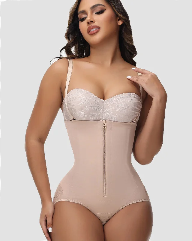 body shaper with hook-and-eye closureHohe Kompression Po Lift Reißverschluss Miederhosen Bauchweg Figurformende Unterwäsche