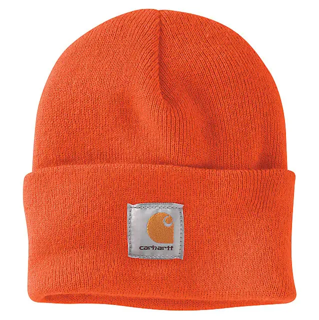 water-resistant hats for rainy daysKnit Cuffed Beanie - Brite Orange