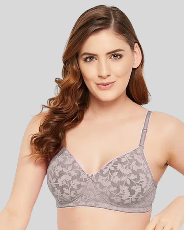 plus-size underwire balconette braBewild Full Coverage Cotton net Padded Foam Bra for Women