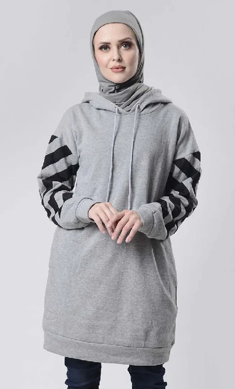 Women's Down CoatsGrey Winter Fleece Everyday Hoodie