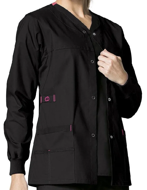 Women's Parka CoatsWonderwink WonderFlex 28.75 Inch Women's Constance Snap Front Warm-up Jacket