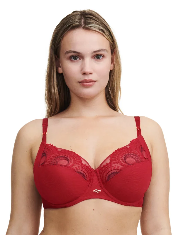 seamless molded bra for smooth undergarmentsChantelle beugel bh - Mystic Dream C11YMU - 0CX Passion Red/Aubergine