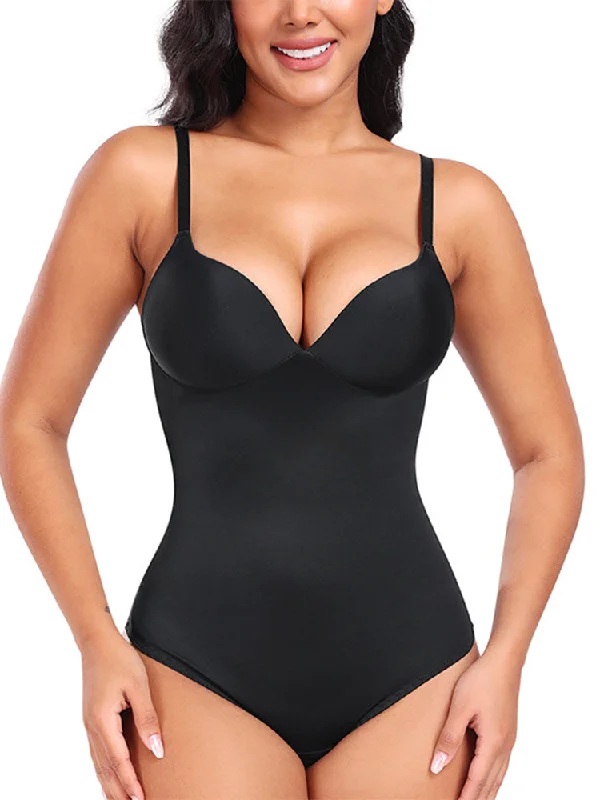 plus-size high-compression shapewear for formal eventsSeamless Tummy Control Push-Up Thong Bodysuit Shapewear