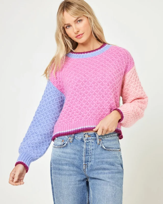 Women's Croatian Wool SweatersPretty Please Sweater - Costa Del Sol Colorblock