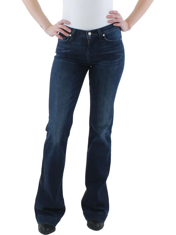 Women's Jodhpurs with Low WaistDojo Womens Faded Mid Rise Bootcut Jeans