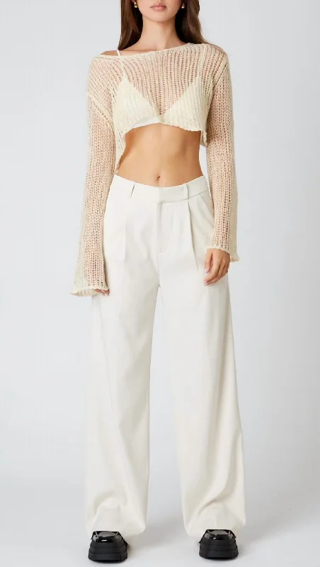 Women's Jodhpurs with High WaistHigh Waisted Trouser Pant In White