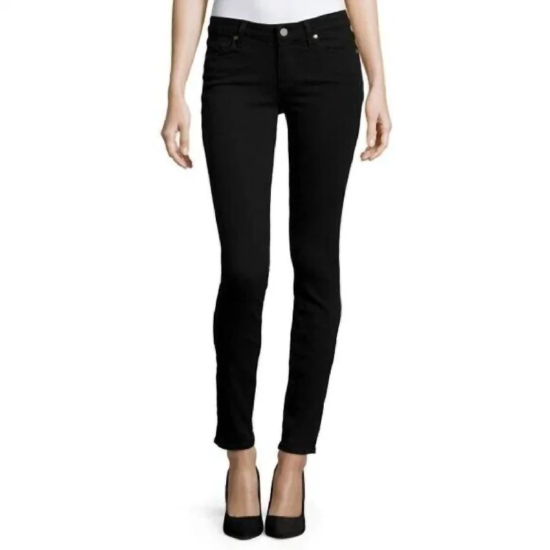 Women's Jodhpurs with Straight HemVerdugo Ankle Stretch Shadow Mid Rise Skinny Jeans In Black