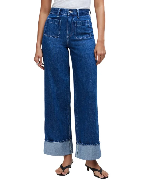 Women's Jodhpurs with ZipperSuperwide-Leg Jeans In Hewett Wash