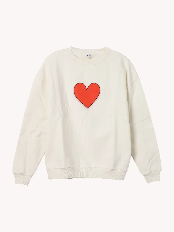 Women's Rounded Collar SweatersHeart Sweatshirt