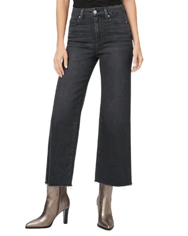 Women's Capri PantsAnessa Wide Leg Jean In Black Lotus