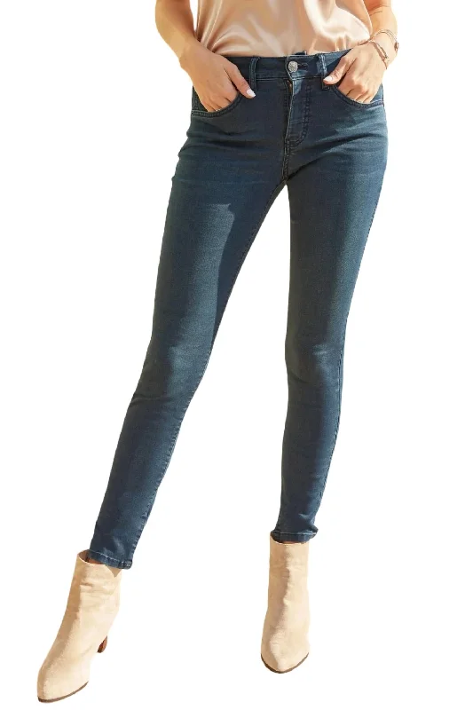 Women's Jodhpurs with Lapel CollarMissy Hyperdenim Super Stretchy Basic Skinny Jean In Blue Black