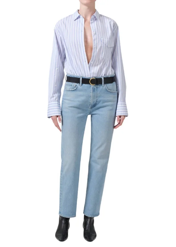 Women's Jodhpurs with Boat CollarZurie Ankle Jean In Garland