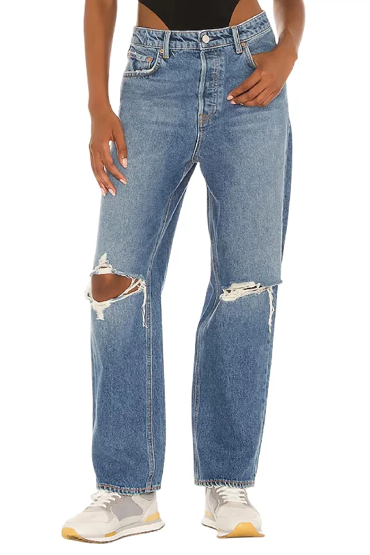 Women's Cargo ShortsAmanda Mid Rise Straight Leg Jeans In Abbot Kinney