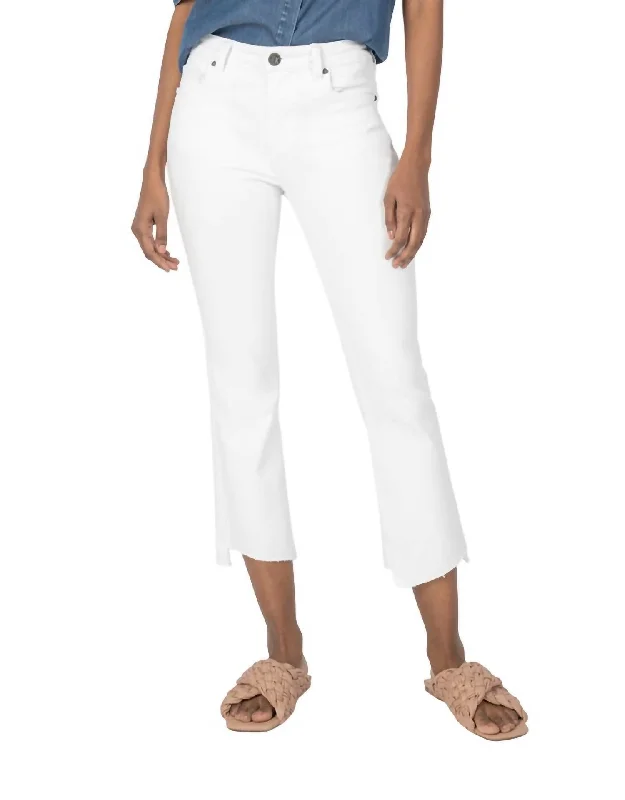 Women's Jodhpurs with Low CollarKelsey High Rise Ankle Flare Jeans In Optic White