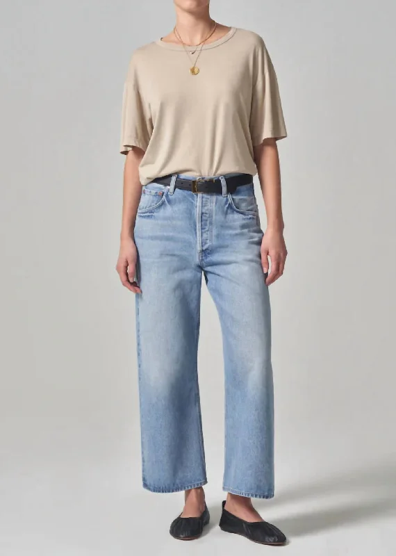 Women's Jodhpurs with Shirt CollarGaucho Vintage Wide Leg Jean In Misty